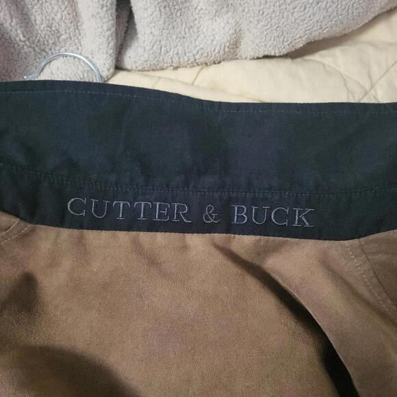 Cutter & Buck Men’s XL Brown Suede Microfiber Bomber Jacket Zip Up Classic - Picture 5 of 5